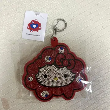 만박 미야쿠미야쿠 키티 반짝이 가죽 키링 산리오