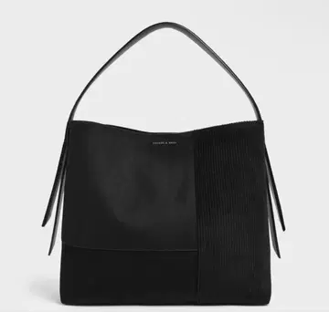 찰스앤키스 스퀘어 벨벳 토트백