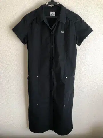 LACOSTE 블랙 셔츠 원피스 반팔 고품질