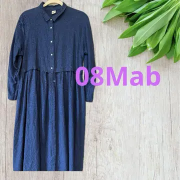 정가 10000 08 Mab 네이비 린넨 셔츠 원피스