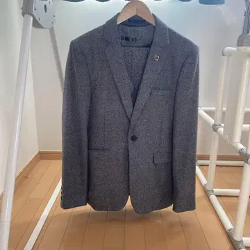 남성용 테일러드 수트 그레이 3세트