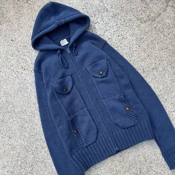 70's 니트 지퍼 후디 몽고메리 워드 스토어 계열