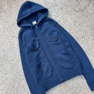 70's 니트 지퍼 후디 몽고메리 워드 스토어 계열