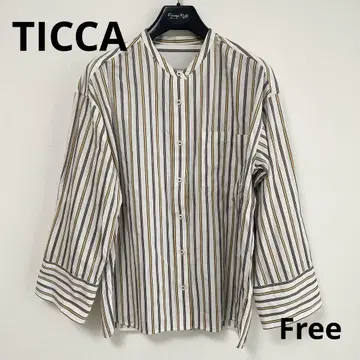 TICCA 티카 스트라이프 패턴 긴팔 셔츠 와이드 셔츠 소메로스사