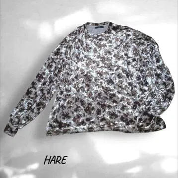 HARE 하레 롱 슬리브 티셔츠 레오파드 무늬 올 패턴 F