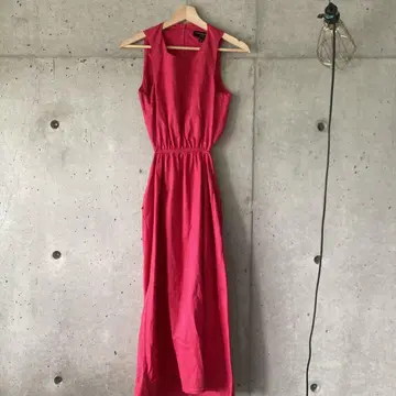 BANANA REPUBLIC 슬리브리스 롱 원피스 핑크