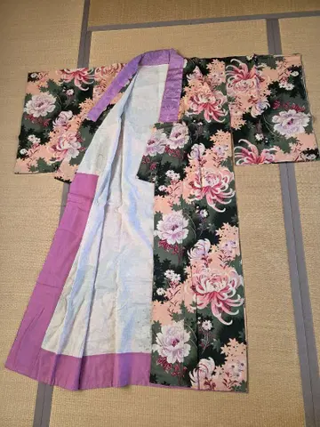 꽃무늬 기모노 쇼와 레트로