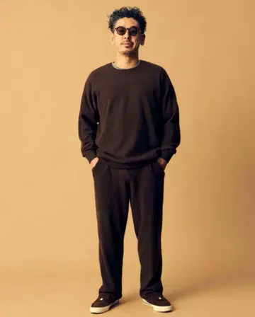 캐시 & 바르바 캐시미어 셋업 브라운 미타 신이치