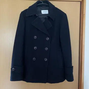 moussy 피 코트 더블 브레스트 네이비