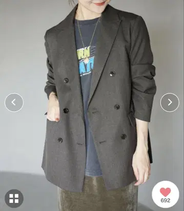 SLOBE IENA 슬로브 이에나 울 혼방 더블 브레스트 자켓