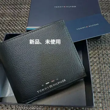 새상품, 미사용 TOMMY HILFIGER 블랙 접이식 지갑