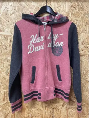 할리데이비슨 ZIP 후드티 핑크 Y2k