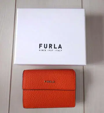 FURLA BABYLON 3단 폴더형 지갑 오렌지 컴팩트