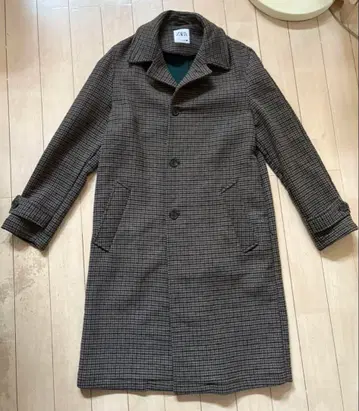 ZARA 코트 하운드투스 체크 패턴