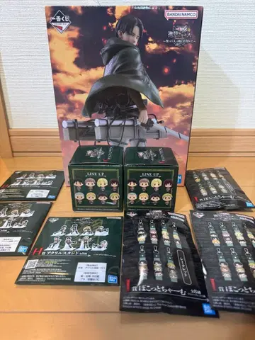 진격의 거인 제일복권 리바이 기타 상품 덤 포함 9점 세트
