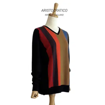 [ ARISTOCRATICO ] 존 스메 울 하이 게이지 V넥 니트