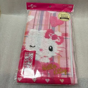 USJ 한정판 헬로키티 페이스 타월 약 34 x 80cm