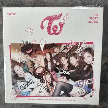 TWICE 친필 사인 the story begins