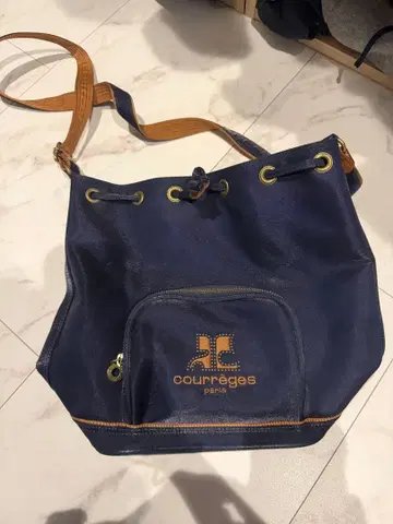쿠레쥬 네이비 토트백