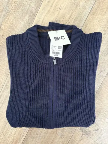 네이비 XL 풀 집업 가디건