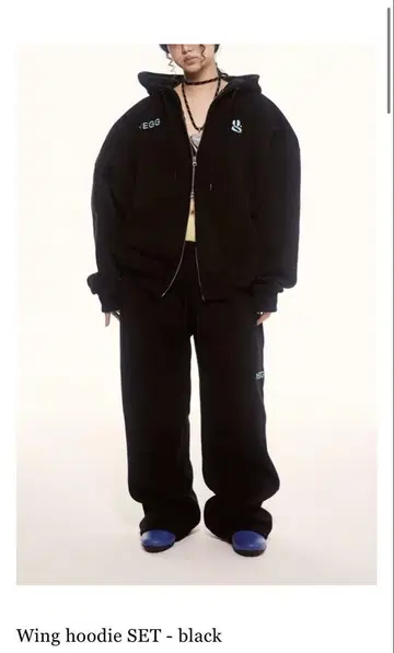 yegg 윙 후디 세트 스웨트 팬츠