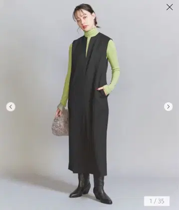 유나이티드 애로우즈 오버롤 스커트 키넥 오버롤 스커트
