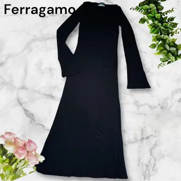레어 Salvatore Ferragamo 페라가모 롱 원피스 블랙 XS