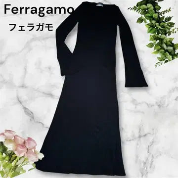 레어 Salvatore Ferragamo 페라가모 롱 원피스 블랙 XS