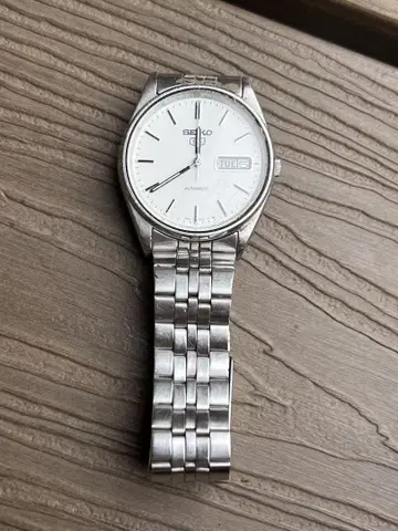 SEIKO 아날로그 손목시계 실버 세이코 파이브 5
