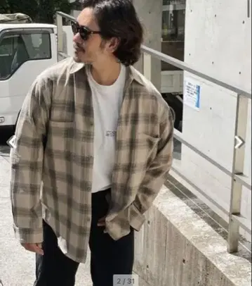 체크 와이드 레귤러 셔츠 johnbull