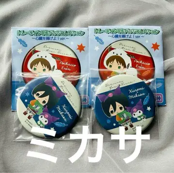 진격의 거인 산리오 미카사 트레이딩 캔뱃지 심장을 바쳐라 쿠로미