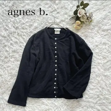 agnes b. 아네스베 버튼 달린 가디건 블랙 2