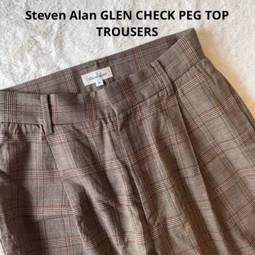 Steven Alan GLEN CHECK PEG TOP TROUSERS