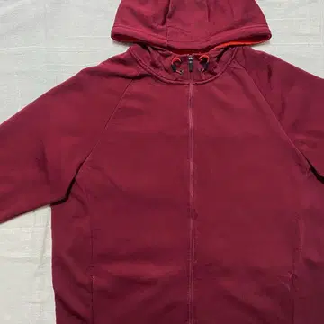 러셀 풀 집업 후드티 보르도 계열 저지 XL 빨간색 계열