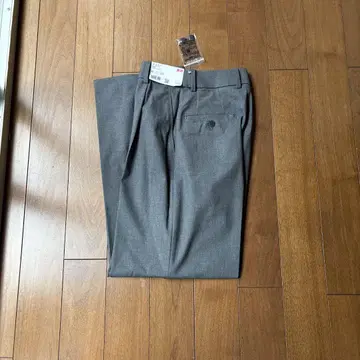UNIQLO 턱 와이드 팬츠 XS 그레이