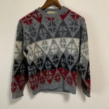 60s CAMPUS 모헤어 니트 아토믹 빈티지 아가일