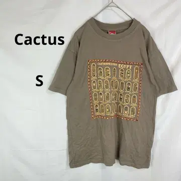 CACTUS 캑터스 이집트풍 반팔 T셔츠 [ S ] 개성파 캐주얼 코튼