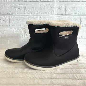 BOGS 블랙 퍼 포함 부츠 24cm