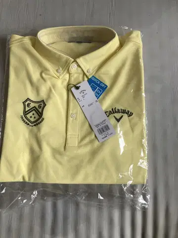 택 포함 새상품 Callaway 피케 셔츠 옐로우 컬러