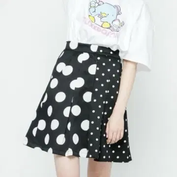 merry jenny 한 분코 스커트 블랙 도트 스커트