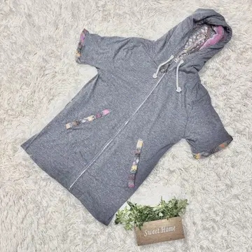 [아파치 빈티지] 반팔 후드티 집업 히피 (M)