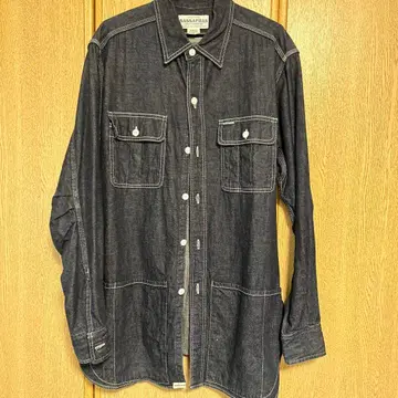 새상품급 SASSAFRAS 다크 데님 긴팔 셔츠