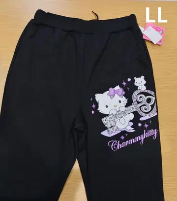 챠미키티 스웨트 팬츠 블랙 LL