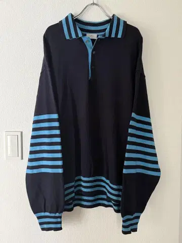 URU 22ss KNIT POLO SHIRTS NAVY