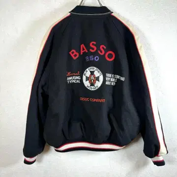 빈티지 BASSO 바시티 자켓 블루종 아우터 블랙