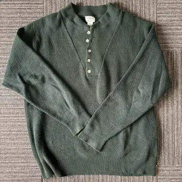 L.L.Bean 헨리넥 니트 L 다크 그린