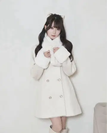 로제 뮤즈 티펫 머플러 세트 코트 로제 뮤즈