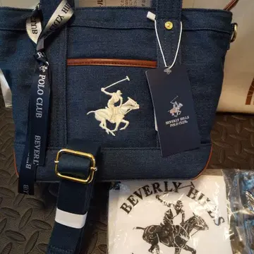 BEVERLY HILLS POLO CLUB 데님 토트백