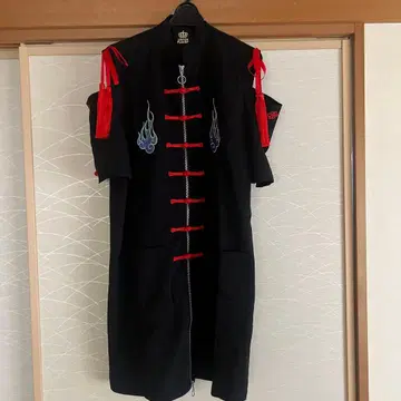 리슨 플레이버 화염 자수 차이나풍 원피스