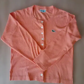 새상품급 라코스테 LACOSTE 긴팔 가디건 M~L 오렌지